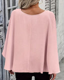 Fashionable Design Round Neck Blouse