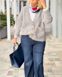 Classic Pocket and Button Placket Cardigan