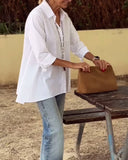 Lapel Long-Sleeved Casual Shirt