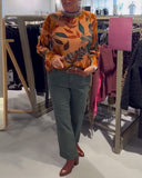 Printed Fashion Bell Sleeve Top