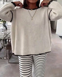 Casual Loose Crew Neck Pullover