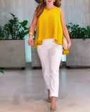 Sleeveless Fashion Irregular Blouse
