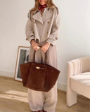 Loose-Fit Solid Color Top  with Pocket
