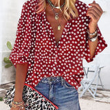 Vintage Polka Dot Blouse