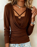 Hot Girl's Fake Two-Piece Top