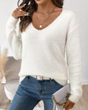 Fashionable Casual V-Neck Sweater