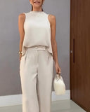 Temperament Sleeveless Irregular Blouse