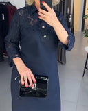 Elegant Lace Patchwork Dress