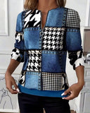 Printed Fashion Half-Zip Sweatshirt