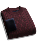 Men's Winter Plush-Lined Warm Knitted Sweater