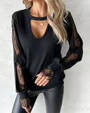 Lace Paneled Sexy Top