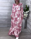 Loose V-Neck Casual Dress