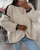 Casual Loose Crew Neck Pullover