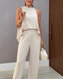 Temperament Sleeveless Irregular Blouse