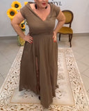 Hooded Waist Slit Casual Dress