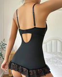 Lace Girly Style Suspender Two-Piece Underwear