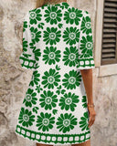 Elegant Floral Straight Dress