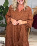 Loose-Fit Dress with Polka Dot Print