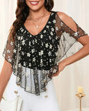 Fashion V-Neck Printed Blouse