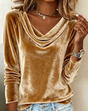 Dui Dui Velvet Long-Sleeved Top