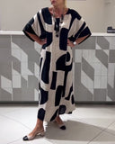 Loose Oversized Graphic Print Dress