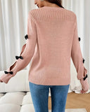 Bow-tie long-sleeved round neck Jumper