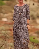 Printed Fashion Round Neck Dress