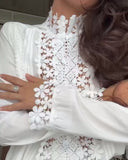 Lace Half Turtleneck Blouse
