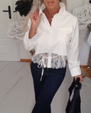 Fashionable Solid Color Shirt