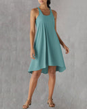 Built In Bra Irregular Sleeveless Vest Dress