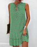 Printed sleeveless dress