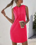 Sleeveless Hooded Sports Dress