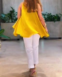 Sleeveless Fashion Irregular Blouse