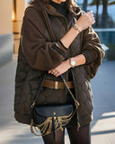 Stylish Hooded Quilted Patchwork Coat