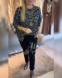Casual Leopard Print Top