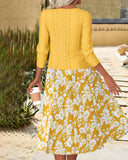 Cardigan Floral Print Dress Set