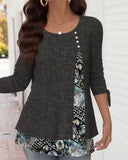 Fake Two-Piece Casual Top