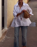 Lapel Long-Sleeved Casual Shirt