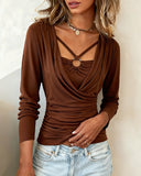 Hot Girl's Fake Two-Piece Top