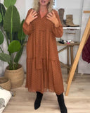 Loose-Fit Dress with Polka Dot Print