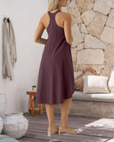 Built In Bra Irregular Sleeveless Vest Dress