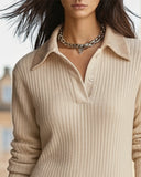 Elegant Ribbed-Velvet Patchwork Dress