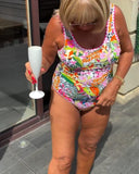 Tropical Floral One-Piece Swimsuit