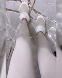 Solid Threaded Ribbed Leggings