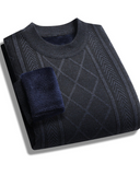 Men's Winter Plush-Lined Warm Knitted Sweater