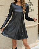 Round Neck Long Sleeve Dress