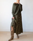 Innovative Asymmetric Draped Knitwear Apparel