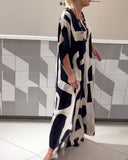 Loose Oversized Graphic Print Dress