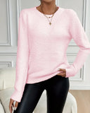 Plush Pullover Long-Sleeved Sweater