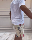 Men's Crew Neck Short Sleeve Shorts Two Piece Suit